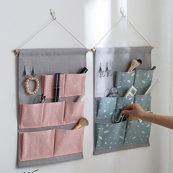 

1pc Random Color Wall Hanging Storage Bag, Multicolor