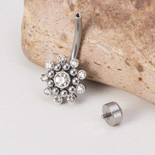 

Crystal Decor Navel Belly Ring, Clear