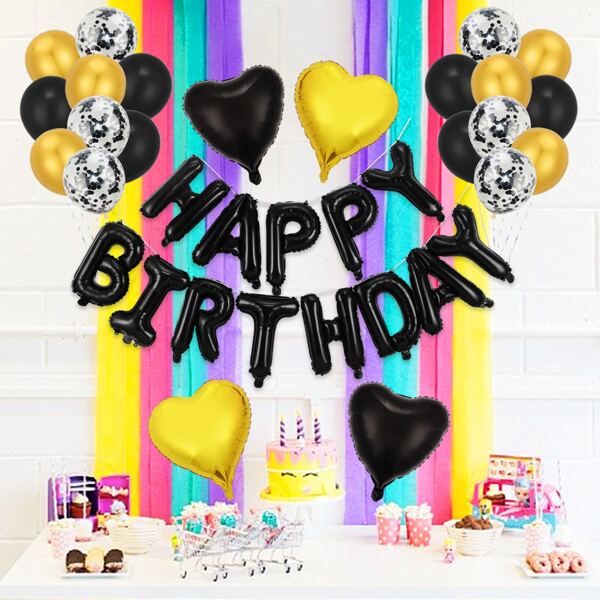 

23pcs Birthday Party Decoration Balloon, Multicolor
