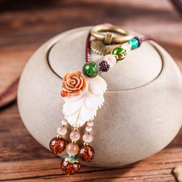 

Flower Decor Necklace, Multicolor