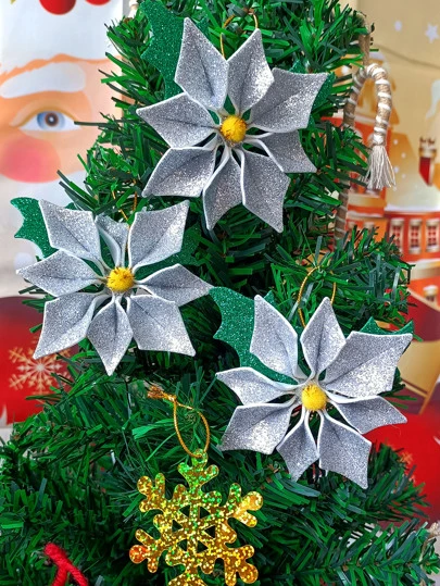 1套3入組聖誕裝飾花