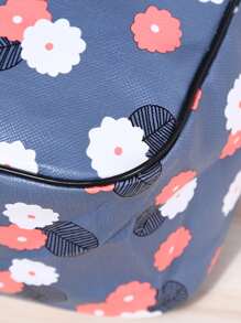 1pc Flower Print Toiletry Travel Bag - Multicolor - View 2