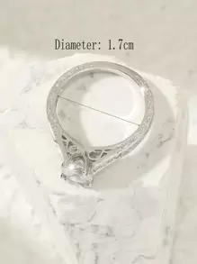 1pc Simple And Fashionable Cubic Zirconia Women's Ring, Suitable For All Occasions, A Gift For Valentine's Day And Mother's Day Valentines,Mom,Mother,Mother's Day,Gift