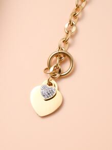 Heart Charm Bracelet - Yellow Gold - View 3