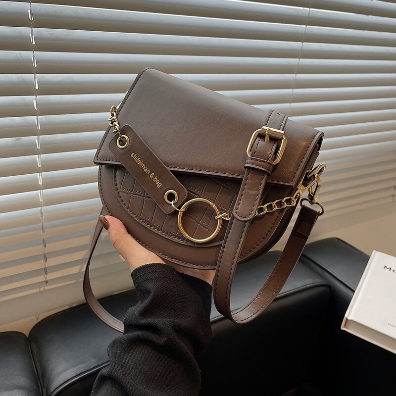 

Flap Crossbody Bag, Coffee brown