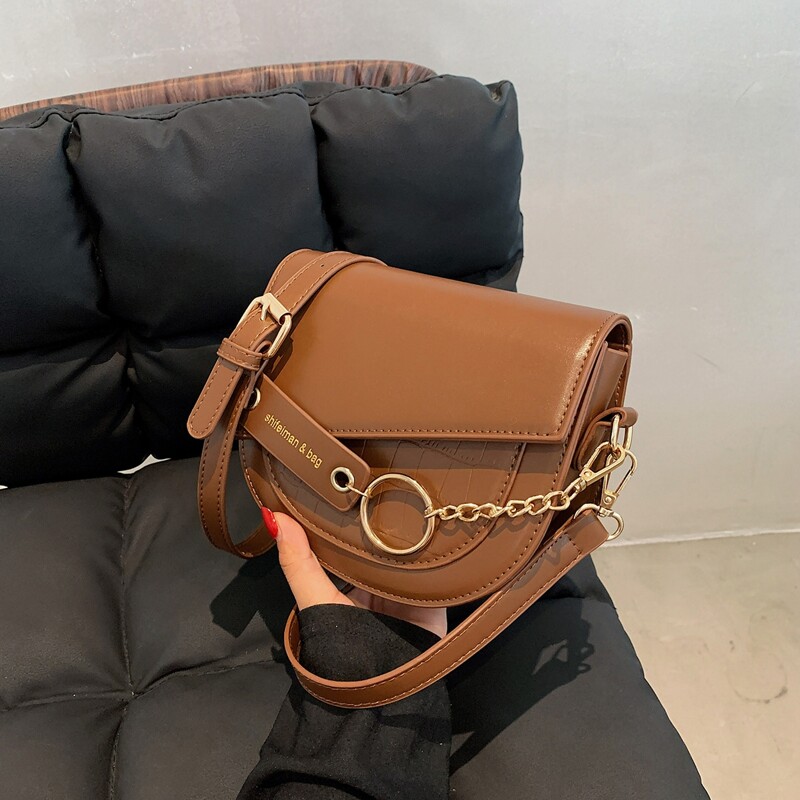 

Flap Crossbody Bag, Brown