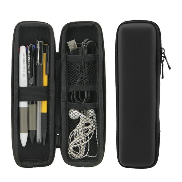

1pc Solid Color Pencil Case, Black