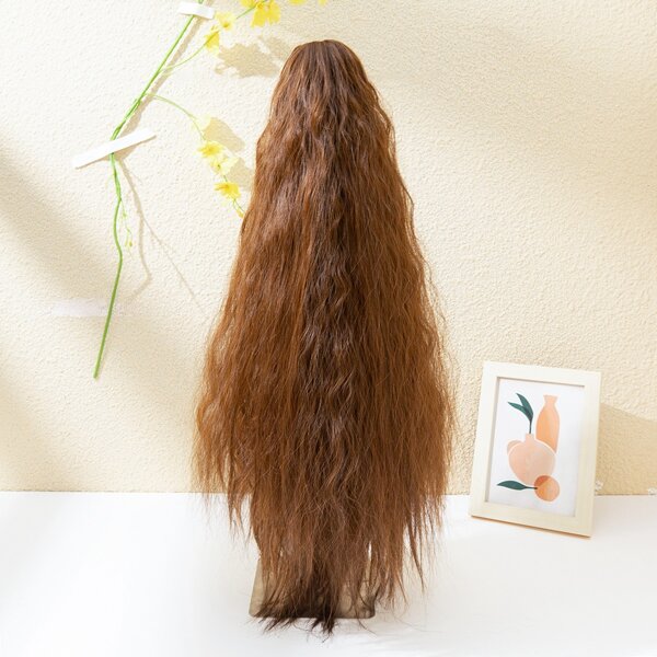 

Long Curly Synthetic Ponytail Hair Extension, Coffee brown