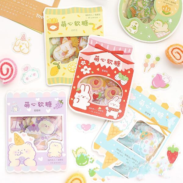 

45pcs Cartoon Graphic Random Sticker, Multicolor