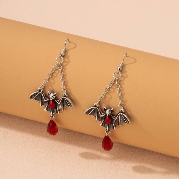 

Bead & Bat Drop Earrings, Multicolor