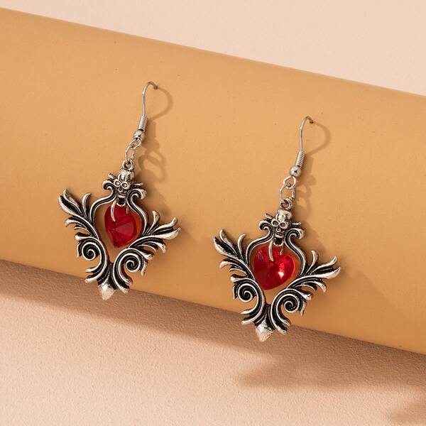

Halloween Heart Detail Vintage Earrings, Multicolor