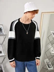 Manfinity Men Knitwear Khối Màu Giải trí - màu đen - Xem 4