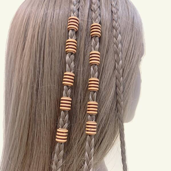 

10pcs Simple Hair Ring, Brown