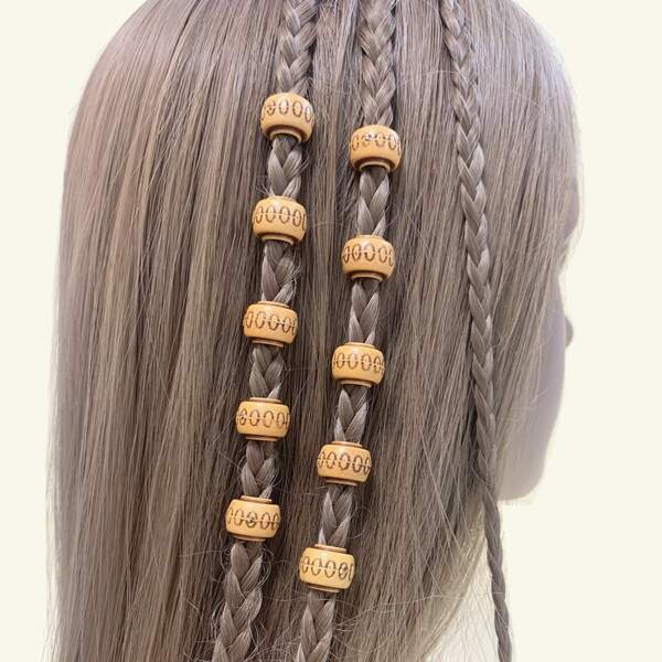 

10pcs Simple Hair Ring, Brown