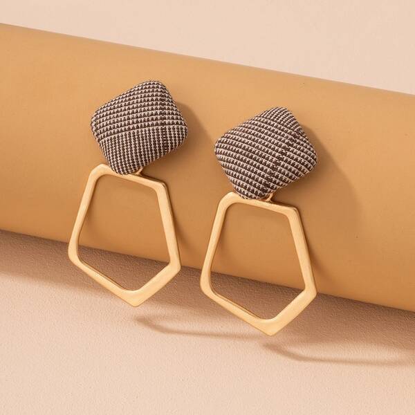 

Geo Design Drop Earrings, Multicolor