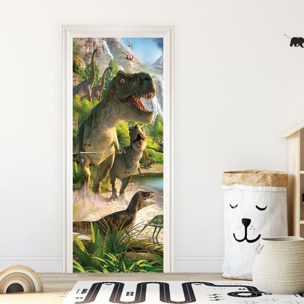 

Dinosaur Print Door Sticker, Multicolor