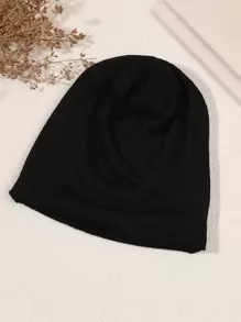 Minimalist Solid Beanie - màu đen - Xem 2