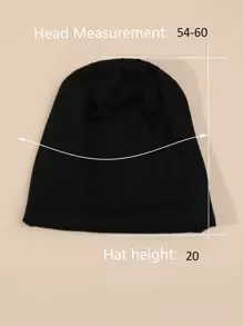 Minimalist Solid Beanie - màu đen - Xem 4
