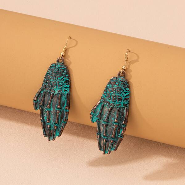 

Skeleton Hand Decor Drop Earrings, Ancient bronze