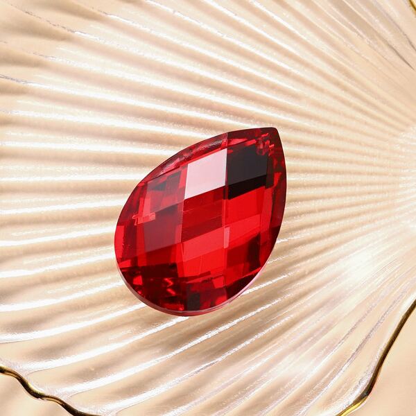 

1pc Water-drop Crystal, Red