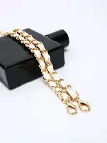 CONTAINEVERY Metal Chain Bag Strap Metal Aluminum Portable Bag Accessories Replacement Accessories Stylish Durable For Rookies & White-collar Workers For Teen Girls Women College Students - White - View 2