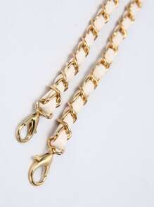 CONTAINEVERY Metal Chain Bag Strap Metal Aluminum Portable Bag Accessories Replacement Accessories Stylish Durable For Rookies & White-collar Workers For Teen Girls Women College Students - White - View 3