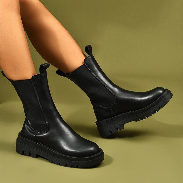

Minimalist Slip On Chelsea Boots, Black