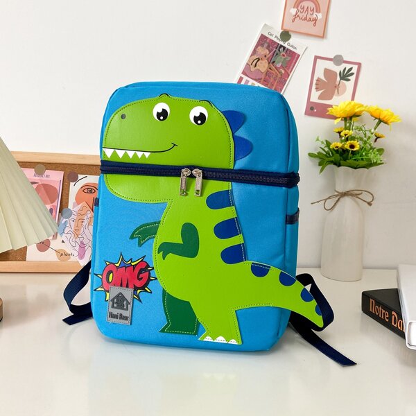 

Kids Cartoon Dinosaur Graphic Backpack, Multicolor