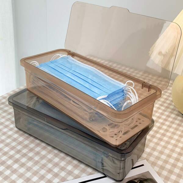 

1pc Random Face Cover Storage Box, Multicolor