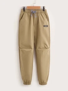 SHEIN Boys 2pcs Slant Pocket Patch Detail Trousers - Multicolor - View 6