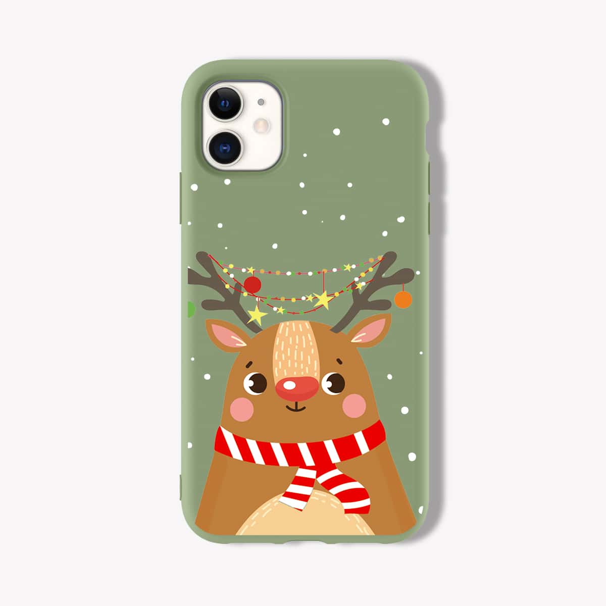 

Christmas Cartoon Graphic Phone Case, Multicolor