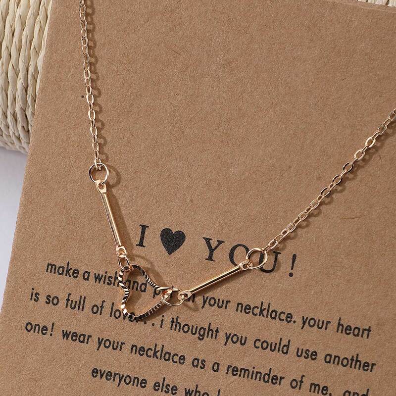 

Heart Pendant Necklace, Gold