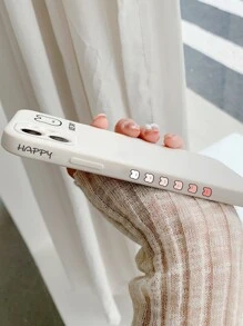 Bear Pattern Phone Case With Lanyard - Apricot - View 4