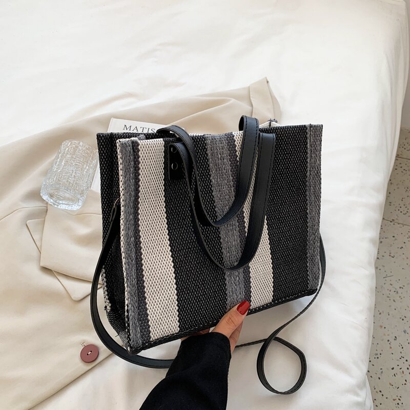 

Striped Tote Bag, Multicolor