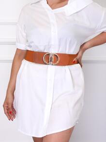 90釐米大碼尺碼彈性腰身帶 - 棕色 - 查看 1