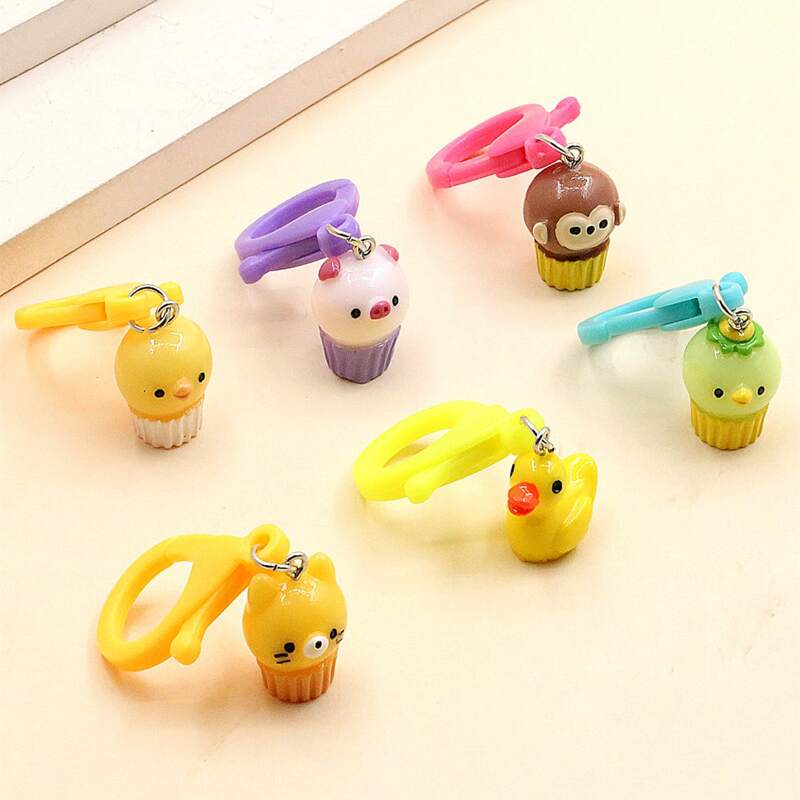 

6pcs Cartoon Graphic Bag Charm, Multicolor
