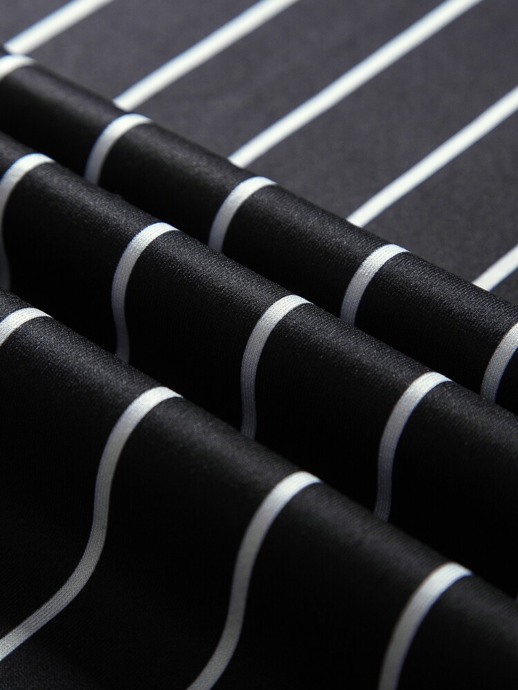 Manfinity Men Vertical Striped Sweatshirt - Black - View 8