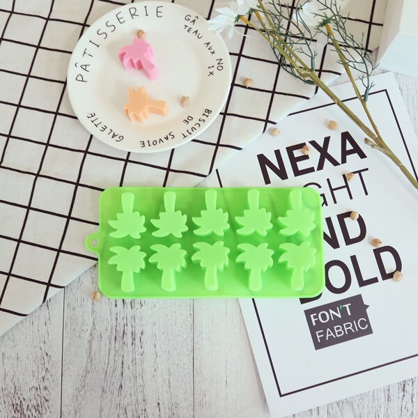 

1pc Coconut Tree Design Mold, Green