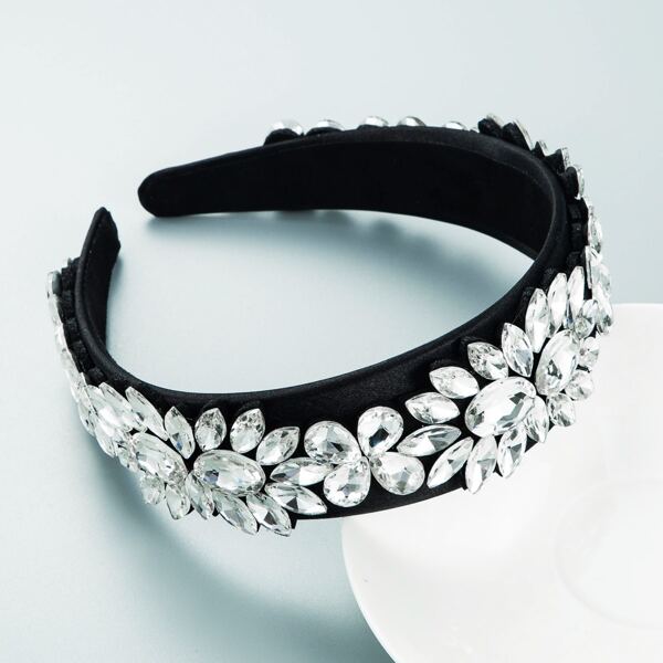 

Gemstone Decor Headband, Black