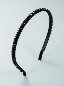 Trang trí pha lê Băng đô Mỏng Thanh lịch - màu đen - Xem 1