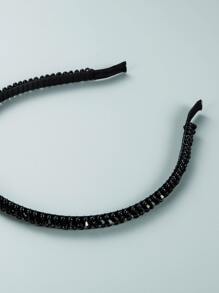 Trang trí pha lê Băng đô Mỏng Thanh lịch - màu đen - Xem 3