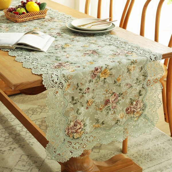 

Jacquard Flower Table Runner, Multicolor