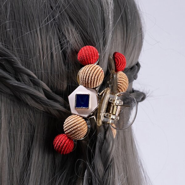 

Geometric Decor Hair Claw, Multicolor