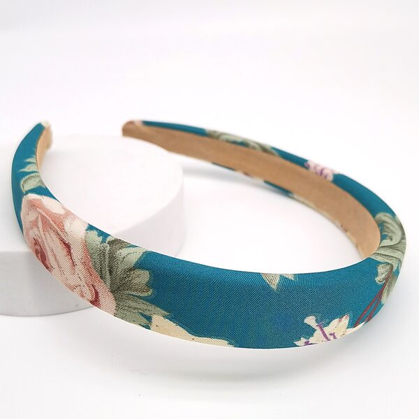 

Flower Print Headband, Blue
