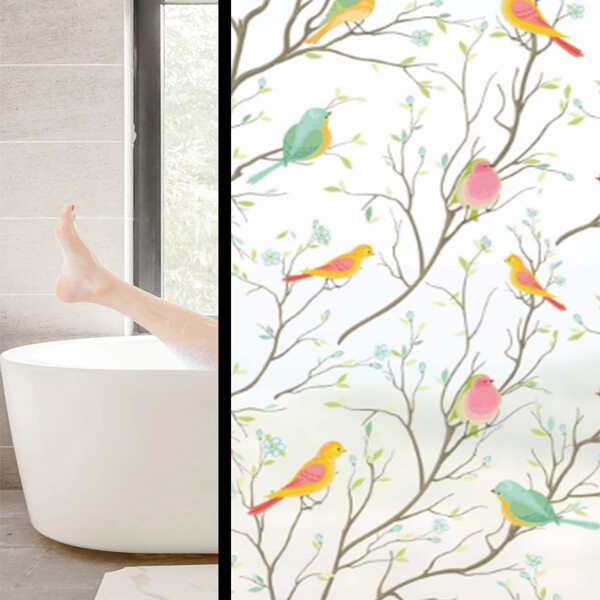 

1pc Bird Pattern Window Decorative Film, Multicolor