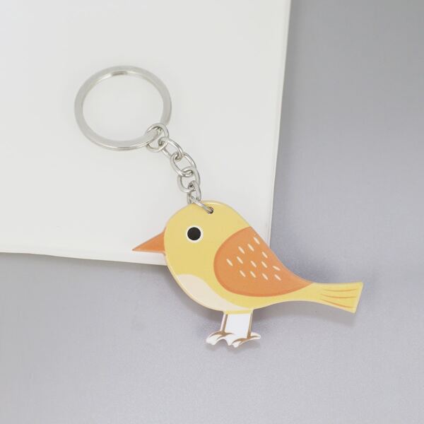 

Bird Charm Keychain, Multicolor
