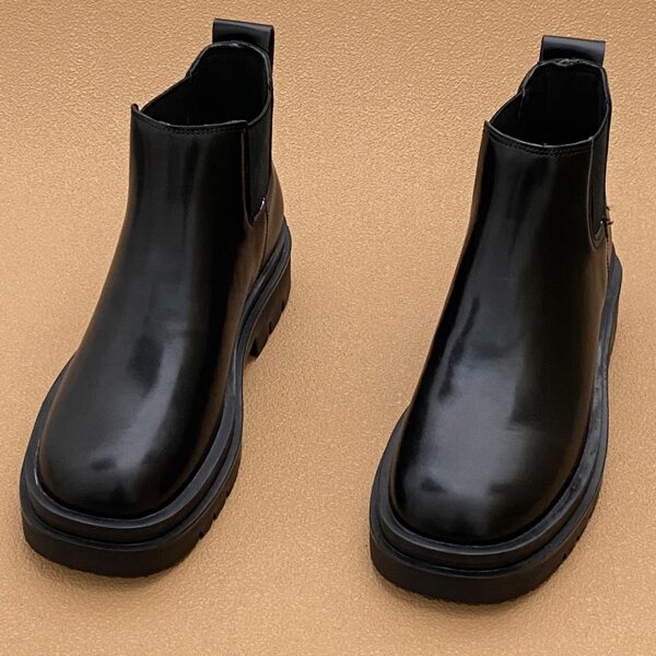 

Slip On Square Toe Chelsea Boots, Black