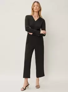 MOTF PREMIUM CAPRIS BELTED JUMPSUIT - Black - View 1