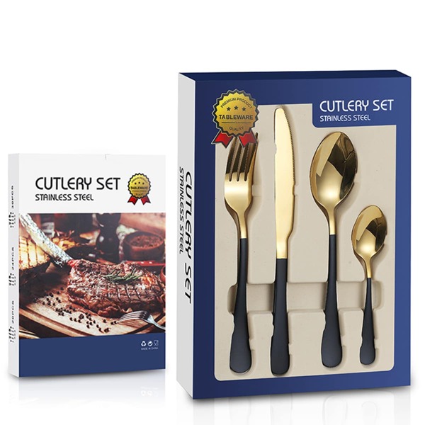 

24pcs Stainless Steel Cutlery Set, Multicolor