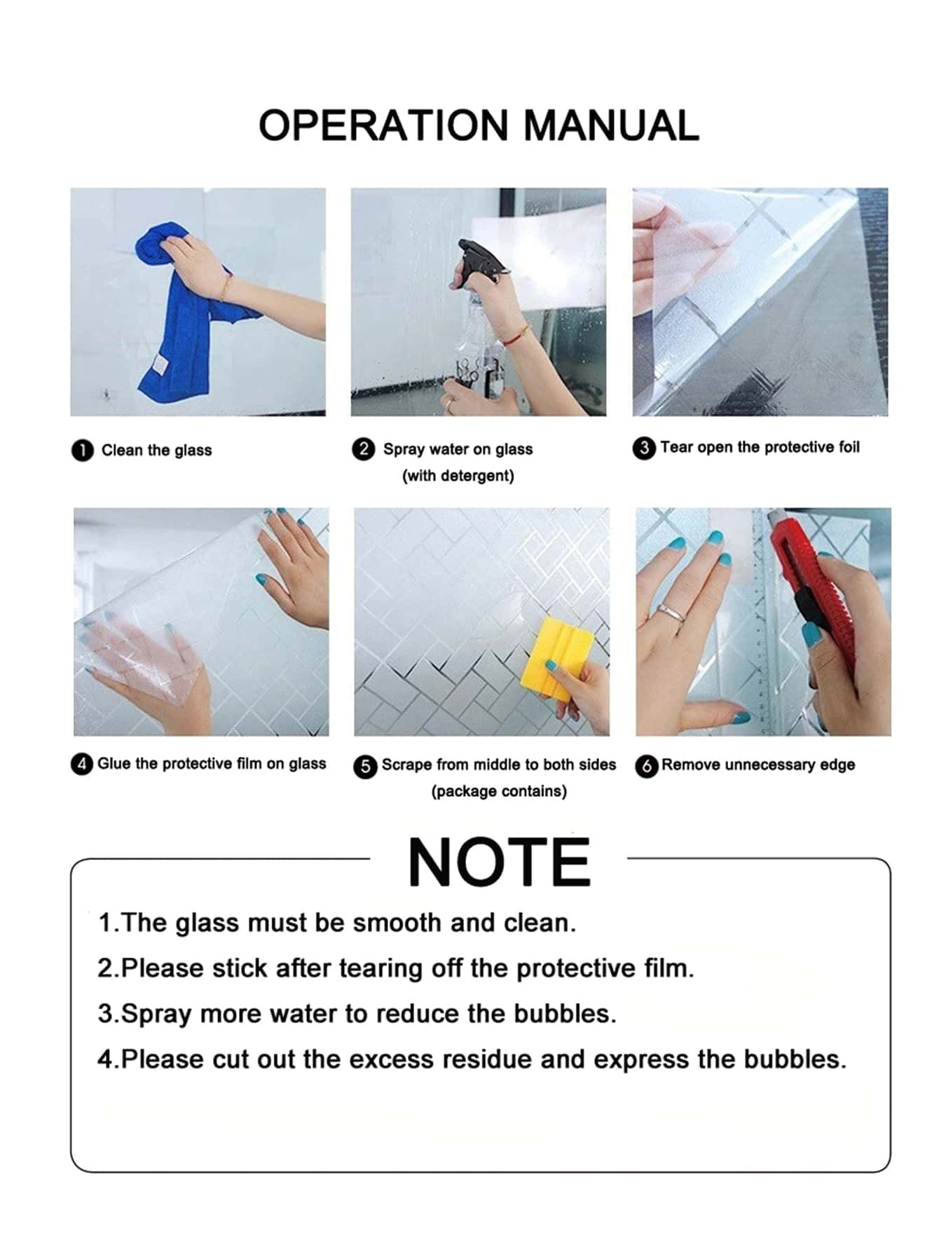 Leaf Pattern Window Privacy Film - Clear - View 3